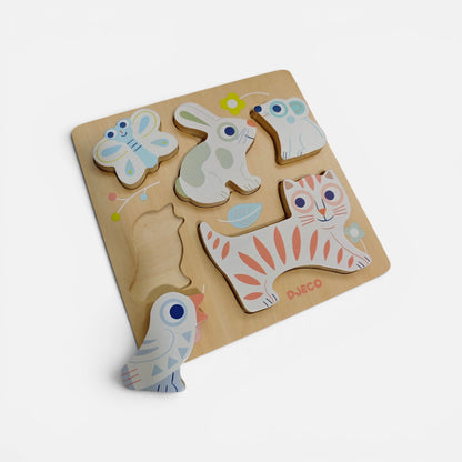 Djeco Chunky Wooden Animal Puzzle