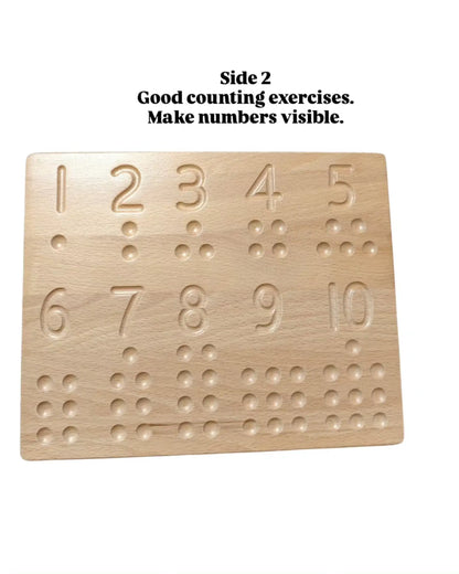Number Tracing Wood Board