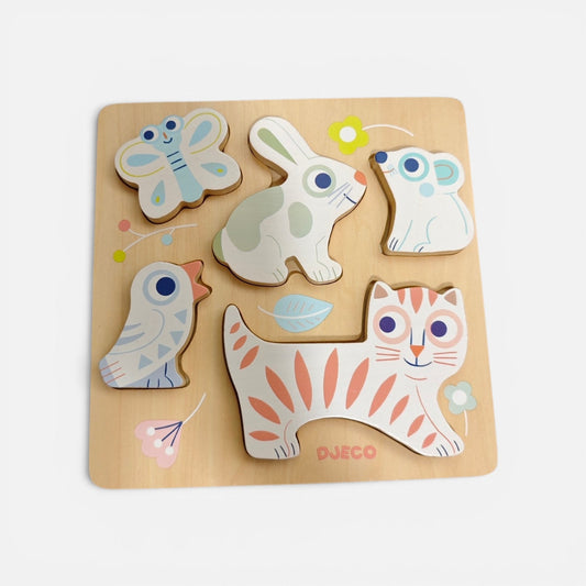 Djeco Chunky Wooden Animal Puzzle