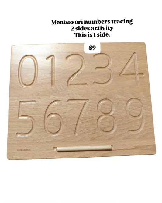 Number Tracing Wood Board